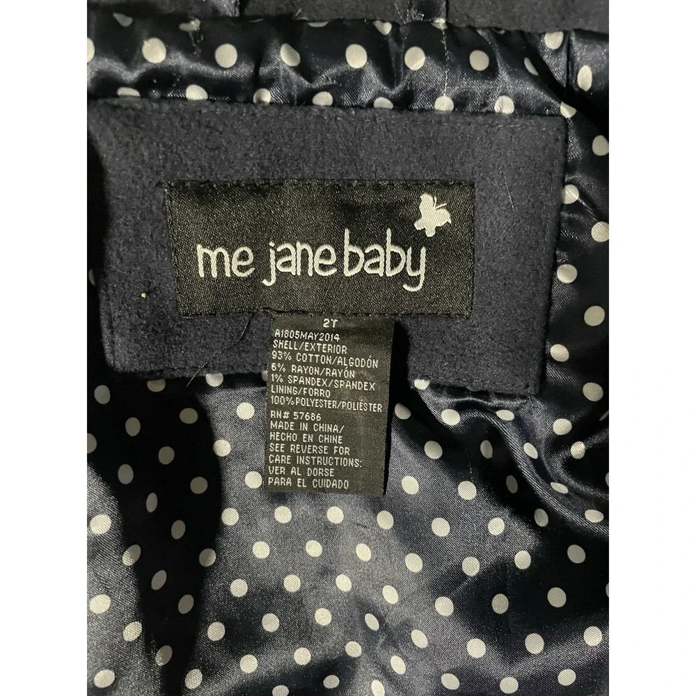 Me‎ Jane Baby  Navy Blue Girls Coat size 2